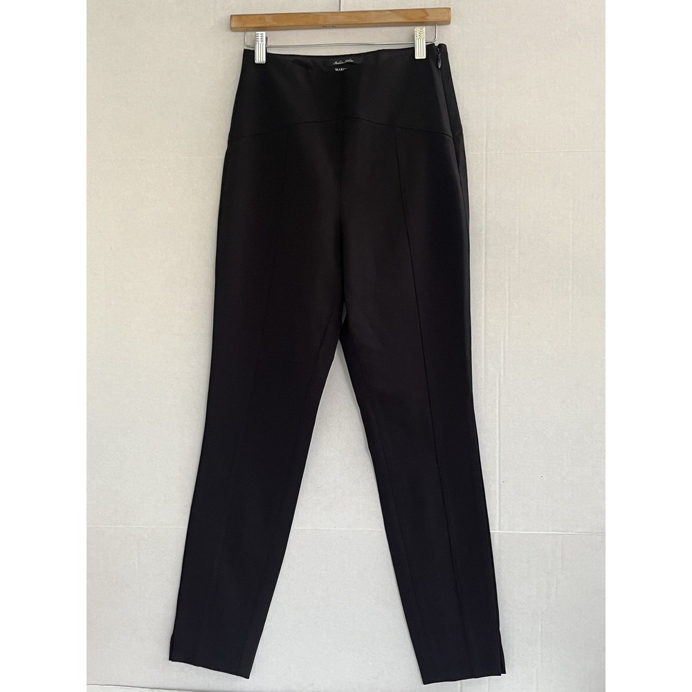 WOMENS GUESS BY MARCIANO HIGH WAISTED SUITING‎ DRESS WORK PANTS BLACK STRETCH 2